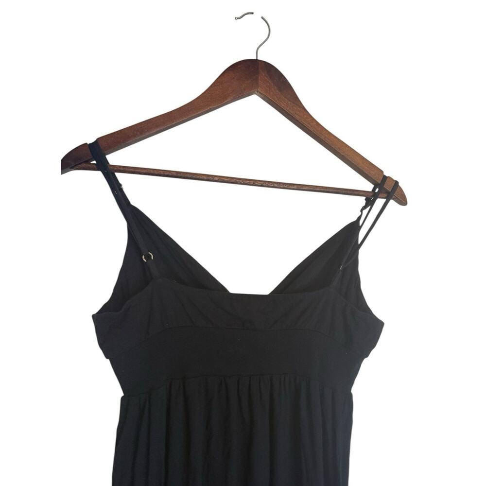 James Perse Black Maxi Dress Size 4 Spaghetti Strap Empire Waist - Picture 5 of 7